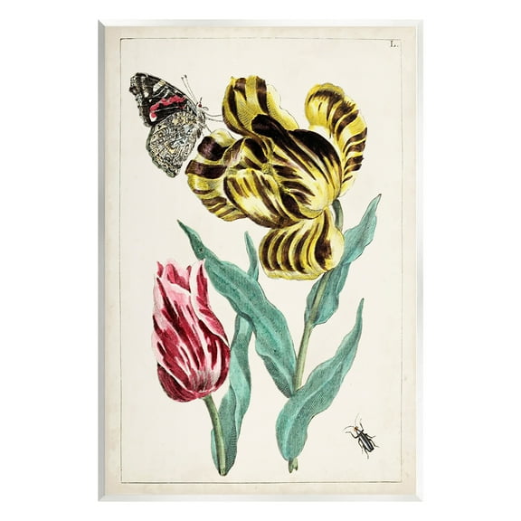 Stupell Industries Vintage Nature & Bugs Botanical & Floral Painting Unframed Art Print Wall Art, 10 x 15