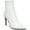 White Smooth, variant on BAR III Womens White Stretch Beaded Melanay Pointed Toe Stiletto Booties 9.5 M