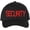 Black With Red Text, variant on SECURITY Baseball Hat | LARGE Embroidered Structured Adjustable Uniform Guard Officer Official Bouncer Bodyguard Cap (BlackWithWhiteText)