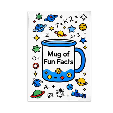 Mug of Fun Facts Educational Wall Art - Learning Enthusiast - 13x19 Poster Print