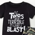 thumbnail image 4 of Nwiuh Infant Boy Clothes Baby Boy Summer Outfits SetsLittle Kids Short Sleeve Funny Letter Print T-Shirt Camo Shorts Clothing Set (Z03-White, 2-3 Years), 4 of 4