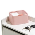 thumbnail image 4 of Makeup Pad Organizer Clear Cosmetic Storage Box 3 Colors For Balls Swabs Pads Bathroom Vanity, 4 of 6