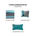 thumbnail image 5 of Mi Zone King/Cal King Teal Leopard Print Kids Comforter Set 4 Piece Polka Dot Dorm Bedding Sets with Matching Sham and Decor Pillow, 5 of 8