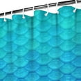 thumbnail image 3 of Mermaid Magic Bath Curtain 72x84 Inches, Waterproof Chun Yafang Polyester with Shiny Scale Print, Includes 12 Hooks, Perfect for Bathroom Decor, Gift, or Sea-Themed Events, 3 of 5