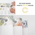 thumbnail image 5 of Spring Flowers No Hook Shower Curtain with Snap in Liner Watercolors Pink Blue Flower Eucalyptus Leaves Waterproof Bathroom Shower Curtain with See Through Top Window for Bathtub 72" x 78", 5 of 9