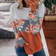 thumbnail image 1 of ICHUANYI Liquidación Mujeres Moda Impreso Casual Cuello Redondo Manga Larga Suelta Camiseta Blusa Tops ICHUANYI WER202308230498, 1 of 8