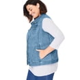 thumbnail image 3 of Woman Within Plus Size Stretch Denim Vest Jean Vest, 3 of 6