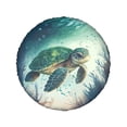 thumbnail image 2 of Kll Watercolor Turtle5 Tire Cover,Universal Wheel Tire Cover For Trailer, Rv, Suv, Truck,Camper And Many Vehicle,(16 Inch), 2 of 8