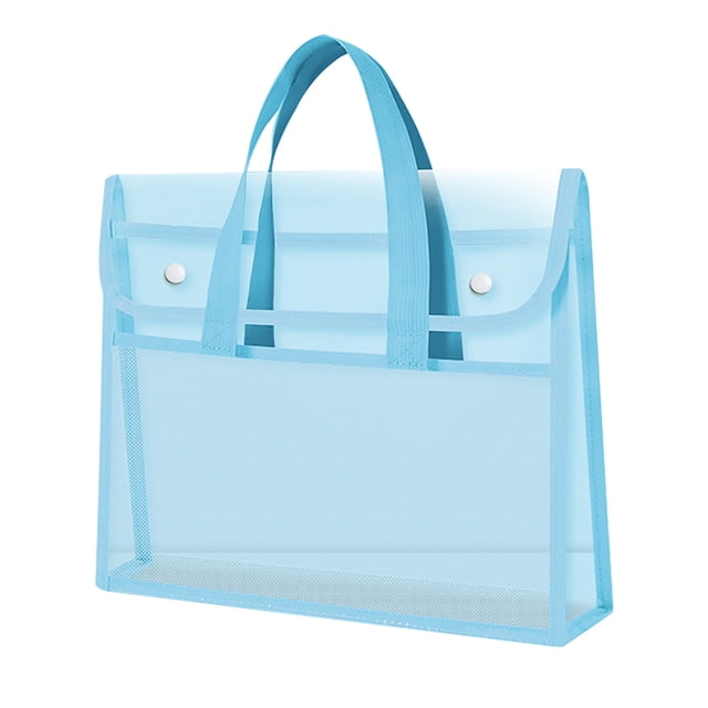 Carpeta de plástico transparente expandible con cierre a presión, impermeable, tamaño carta A4, bolsa portátil para documentos, para oficina y escuela.