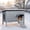 Gray, variant on FURRYFECTION Outdoor-Cat-House-Insulated, Large Wooden Pet House for Multiple Cats with fold-up Stair & Acrylic Side Window