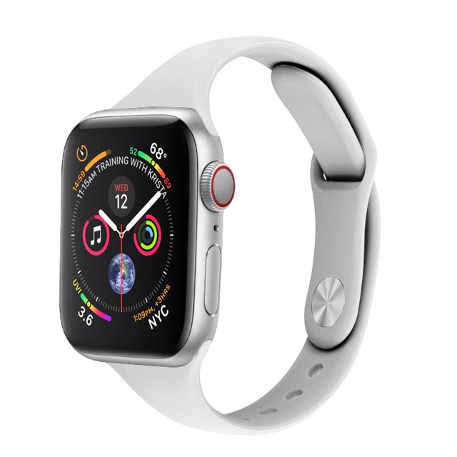 Pulsera Delgada De Silicona Para iWatch Watch 42mm 38mm 40mm 44 41 45mm Correa Series 8/7/6/5/4/3/2/1/SE Mujer Slim Sports Band