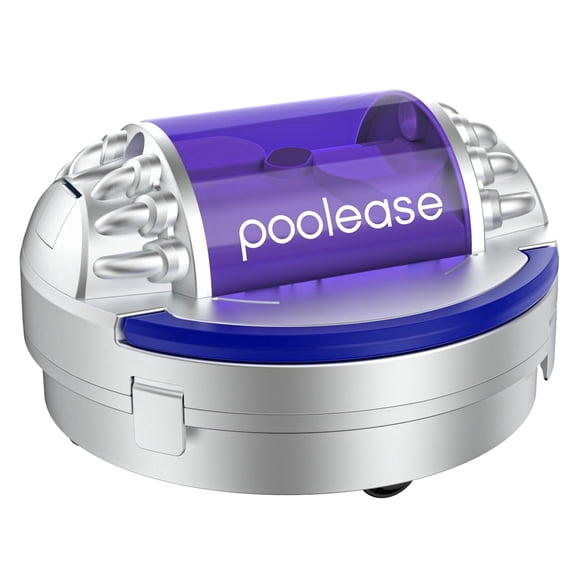 Poolease Cordless Robotic Pool Cleaner, Dual 45W Motors, 2L Debris Bin, Automatic Pool Vacuum, 40% Larger Suction Inlets for Inground & Above Ground Pools