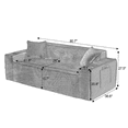 thumbnail image 2 of Lovableguy 81" Modern Corduroy Boneless Sofa,Deep Seat 3-Seater Cloud Couch with Cup Holder ＆ Side pocket,No Assembly Required,for Compact Living Rooms,Apartments,White, 2 of 7