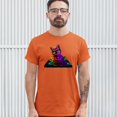 thumbnail image 3 of Tee Hunt Dj Kitty T-shirt Rainbow Cat Funny Animal Lovers Music Men's Tee, Orange, Small, 3 of 5