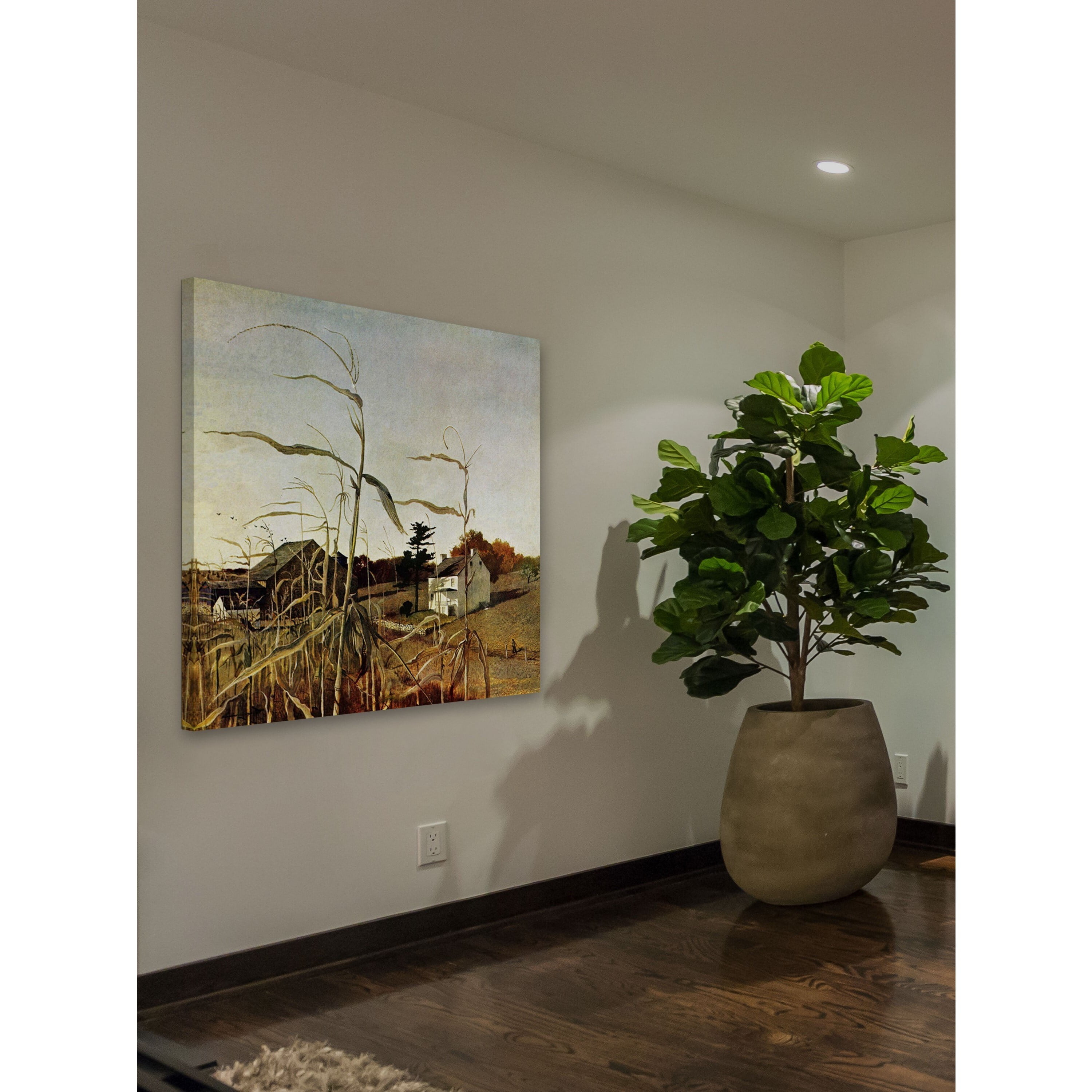 Marmont Hill "Autumn Cornﬁeld" by Andrew Wyeth Painting Print on Canvas