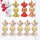 thumbnail image 5 of Juego de 5 adornos navideños para colgar en la ventana, para decorar el árbol de Navidad, caja de regalo, 5 of 5