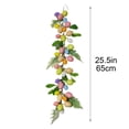 thumbnail image 3 of Cadancy Easter Garland with Eggs Flowers Greenery Artificial Floral Vine Wreath Spring Decor for Home, Mantel, Wall, Holiday Party Dinner Table Decorations(25.59in), 3 of 8
