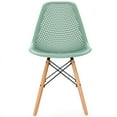 thumbnail image 6 of Gymax 2PCS Modern DSW Dining Chair Office Home w/ Mesh Design Wooden Legs Green, 6 of 10