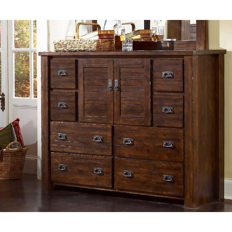brown mirrored dresser Blairhurst - Light Grayish Brown