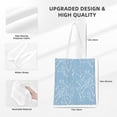 thumbnail image 4 of YFYANG Reusable Cotton Canvas Tote Shopping Bag, Blue Branch Texture Washable Portable Grocery Bag for Daily Travel, 4 of 8