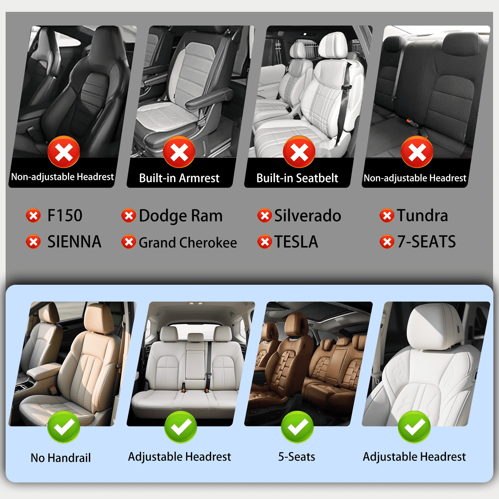 NS YOLO Premium Leather Car Seat Covers Full Set,Universal Fit for Cars,Trucks&SUVs,Waterproof Car Seat Cushion,Full Coverage Car Seat Protector with 5 Seats,Black