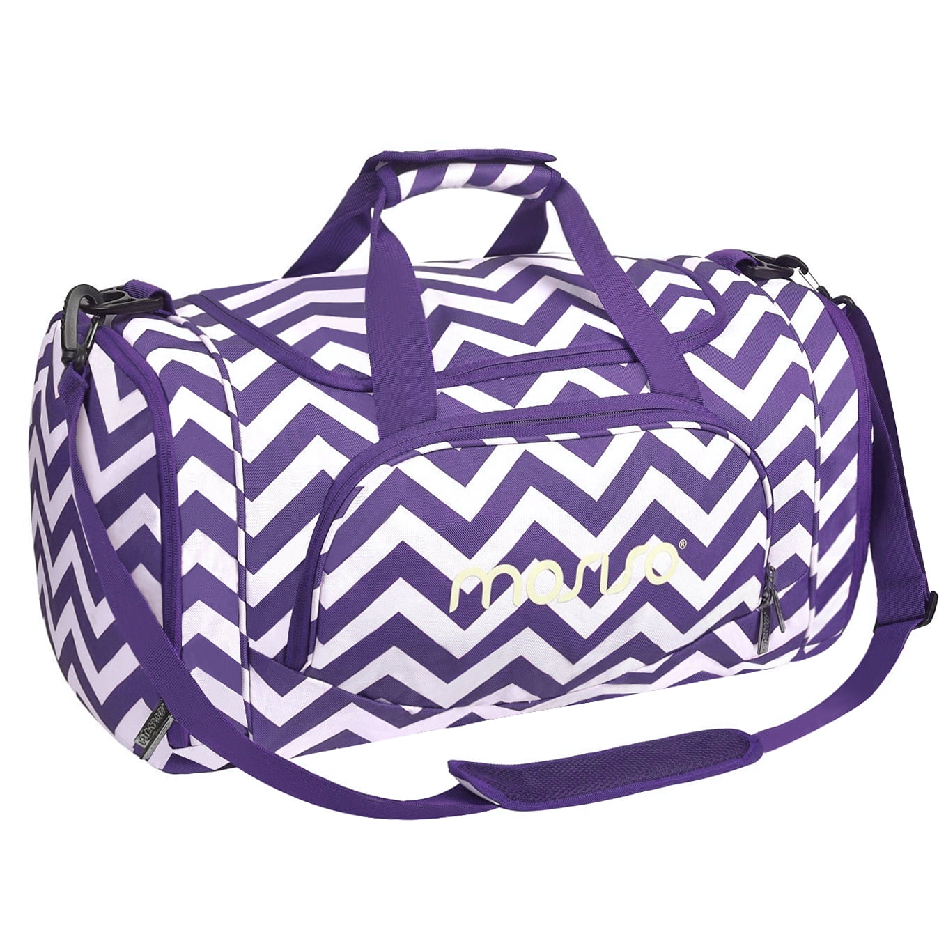 Chevron Teal Gym Bag for Women Duffel 20" Sport Shoulder Bag Large 