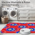 thumbnail image 5 of ODIKA 6'x9' Machine Washable Non-Slip Area Rug, Playful Letterland Pathways with Interactive Train Routes and ABC Symbols High Traffic Rug, Red, 695125, 5 of 5