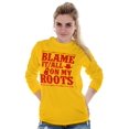 thumbnail image 4 of Blame It On My Roots Country Music Long Sleeve TShirt Men Women Brisco Brands L, 4 of 6
