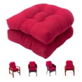 thumbnail image 3 of Minkissy 2Pack Seat Pad Cushions Red Polyester Courtyards, 3 of 8