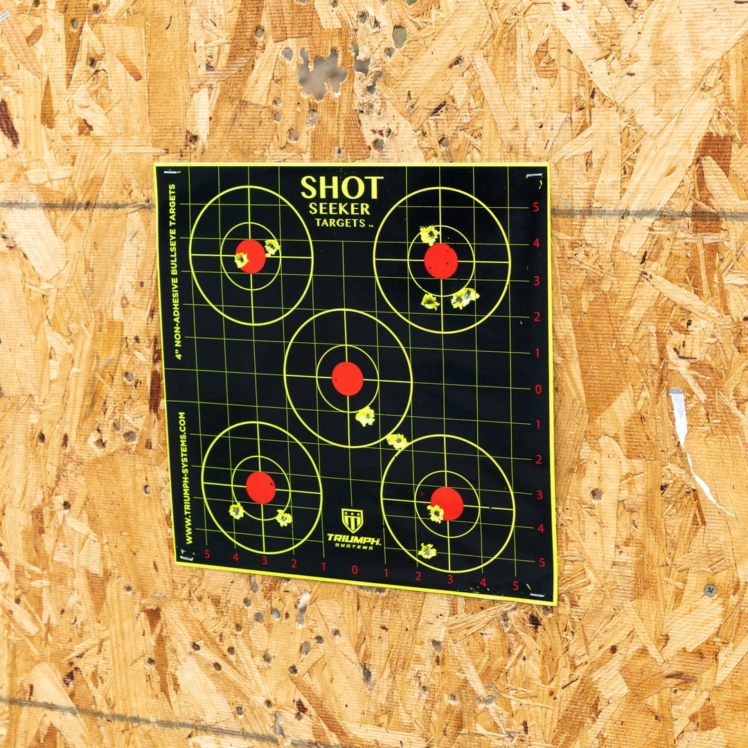 Triumph Systems, Shot Seeker, 4 inch Bullseye, Shooting Target, 10 Pieces