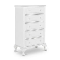 HomeStock Suburban Soiree Five Drawer Chest Of Wooden Drawers, Modern 5 Drawer Wood Chest
