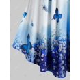 thumbnail image 4 of Talla grande mariposa floral abierta camiseta Rosegal  Camisetas tallas grandes, 4 of 5