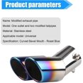 thumbnail image 2 of Pack1 Stainless Steel Exhaust Tip, Universal Car Exhaust Pipe Modification Tail Throat, 2 of 4
