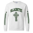 thumbnail image 5 of Dwelliawo St Pattys Waffle Shirt Men Printed Long Sleeve Waffle Knit Shirts Lucky St Patricks Day Four Leaf Clover Slainte Clover Print T Shirt Round Neck Outfit White XL, 5 of 6