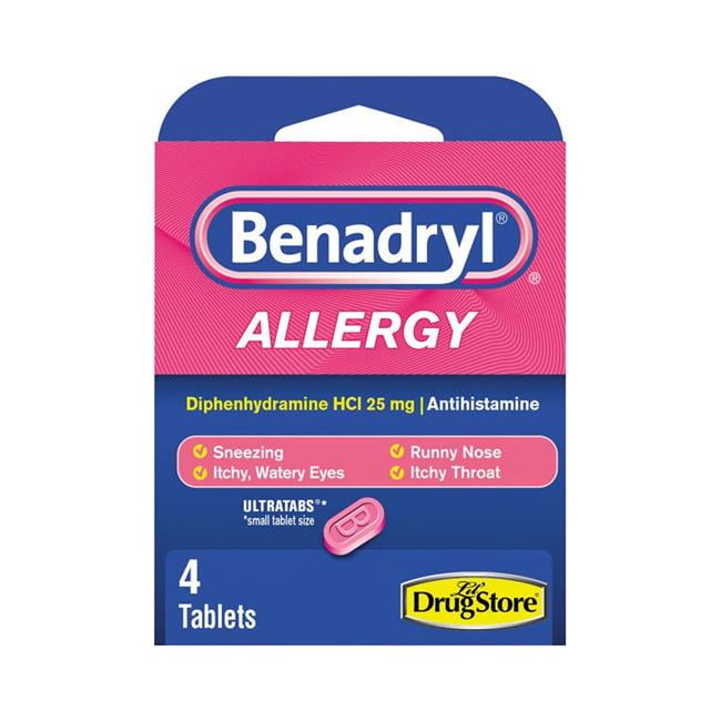 Benadryl 9005021 Allergy Relief 4 Count Pack of 6 Walmart Canada