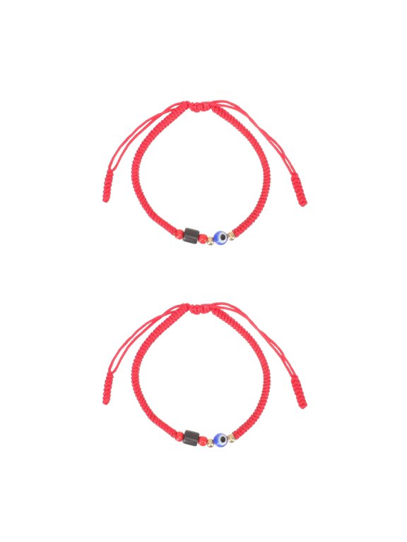 2pcs Handmade String Evil Eye Bracelet Red String Bracelet Adjustable Bracelet for Women