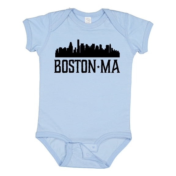 Inktastic Boston Massachusetts Skyline City Silhouette Boys or Girls Baby Bodysuit