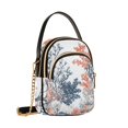 thumbnail image 7 of FORMRS Crossbody Bag for Women Quilted Travel Shoulder Cell Phone Purse with Chain Strap Handbag, White Sea Plants, 7 of 7