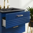 thumbnail image 3 of Sink Vanity Cabinet, Blue Black, Ceramic, Wood, Modern Contemporary, Hotel Bedroom Bathroom Master Suite Guest, 3 of 9