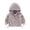 Grey, variant on Krdevn Solid Baby Sherpa Hooded Jacket Zip Up Plush Coat Size:2-3 Years