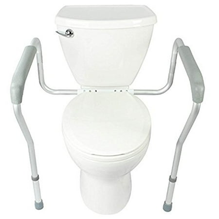 - HEALTHLINE Toilet Safety Frame, Bathroom Safety Rail with Toilet Seat Assist Handrail Grab Bar, Medical Supply for Elderly, Adjustable Legs and Arm