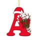 thumbnail image 2 of Colgante de árbol de Navidad de acrílico 2D con letras | Juego de 26 adornos con iniciales del alfabeto para decoración navideña, 2 of 6