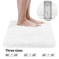 thumbnail image 5 of Bath Rugs for Bathroom Non Slip, Microfiber Washable White Bathroom Mat, Absorbent Shaggy Shower Floor Mat, Bath Rug Runner 16"X24", 5 of 6