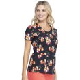 thumbnail image 4 of Dickies EDS Medical Scrubs Top for Women V-Neck DK700, XS, Caring Clusters, 4 of 5
