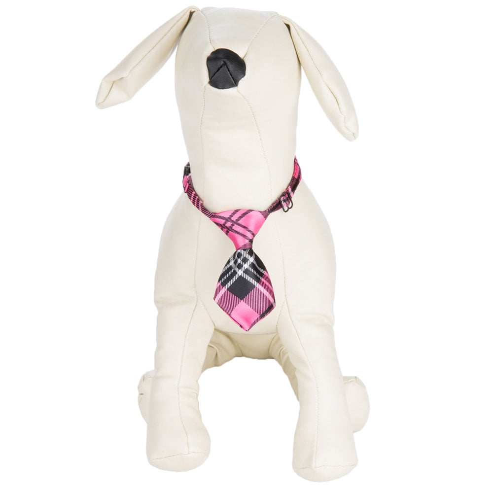 Pet Products Checker Plaid Necktie Collars For Small Dogs And Cats