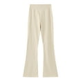 thumbnail image 5 of Cnuiaeg Girls' High Waisted Flare Yoga Pants - Full Length Bell Bottoms,Color Beige,Size 10-12 Years, 5 of 7