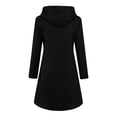 thumbnail image 3 of Womens Christmas Casual Solid Color Printing Pullover Hooded Pocket Long Sleeve Dress Sweatshirts, 3 of 6