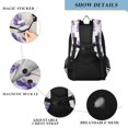 thumbnail image 4 of FORMRS Unisex School Backpack 17" Student Travel Bag with Laptop Compartment, Lavender Pattern, 4 of 7