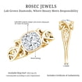 thumbnail image 5 of Rosec Jewels Lab Grown Diamond Cushion Engagement Ring - EF-VS Quality - Gift For Women, 18K Yellow Gold, US 3.50, 5 of 8