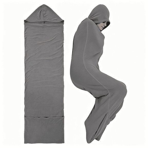 AUQ Sleep Bag for Deeper Sleep–Full Body Cozy Sleep Bag with Hoodie | Hooded Sleep, Open Feet. for Home, Camp & Travel. Guides Mind & Body to Deep Sleep in Your Sanctuary.